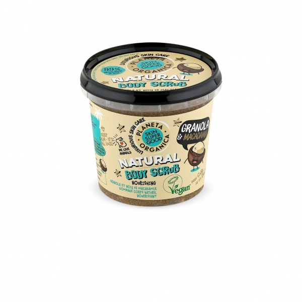 Natürliches Körperpeeling mit Granola und Macadamia 360 ml, Skin Super Good