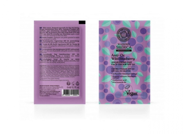 Muestra crema de día facial vigorizante 6 ml, Natura Siberica
