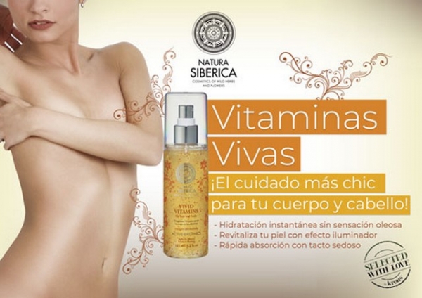 Cartel vitaminas vivas, Natura Siberica