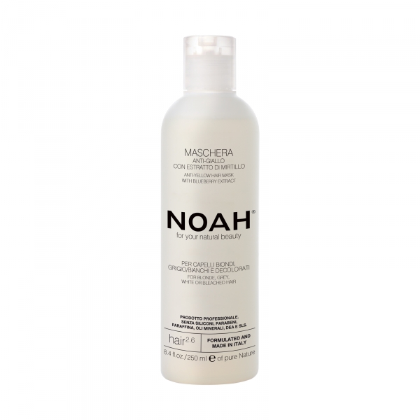 Mascarilla capilar antiamarillo con extracto de arándano azul, (2.6) 250 ml, Noah