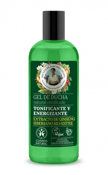 Green shower gel energizante y tonificante 260 ml, Agafia
