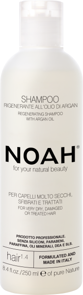 Champú regenerador con aceite de argán, (1.4) 250 ml, Noah
