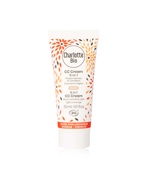 Cc cream nude 6 en 1 - anti-edad - piel seca 30 ml, Charlotte Bio